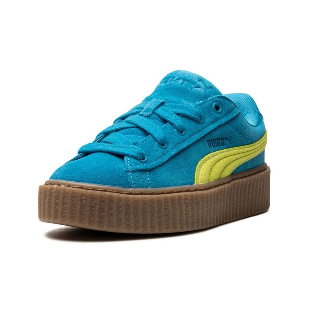 Puma Fenty Creeper Phatty Speed Blue Lime Womens 7.5 Platform Sneakers 399332-02